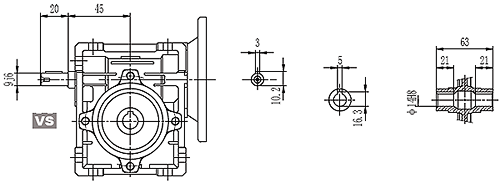 Размеры NMRV 025-030 вариант 4