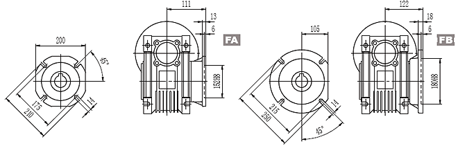 Чертеж мотор-редуктора NMRV-090 рисунок 3